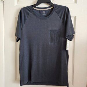 Athletic Works Pocket Tee Size S Grey w/ Zipper Storage Pocket
